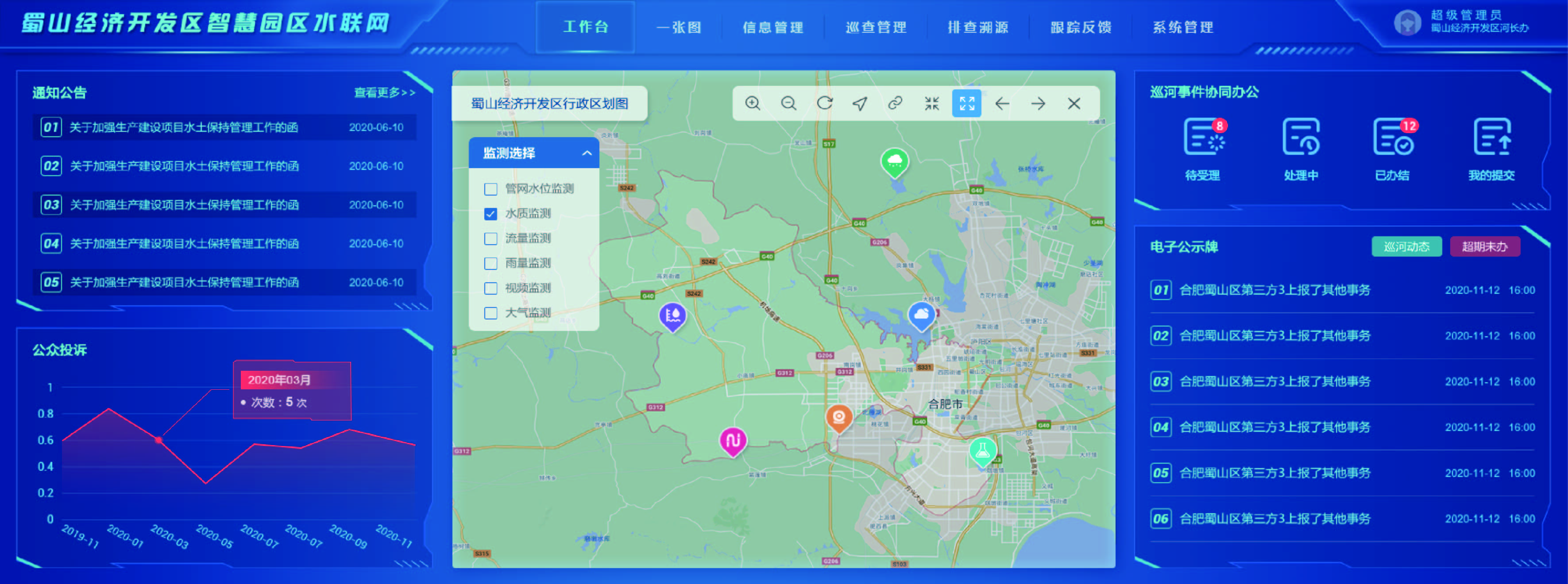 智慧園區(qū)專(zhuān)家驗(yàn)收組調(diào)研蜀山經(jīng)濟(jì)開(kāi)發(fā)區(qū)走訪中水三立